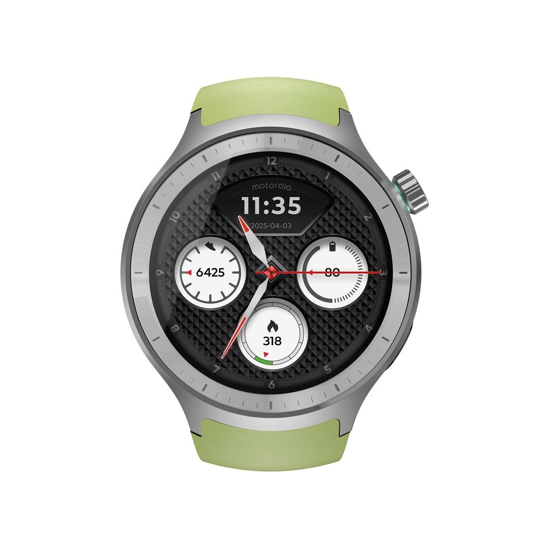 Motorola Moto Watch - 1,43" OLED, 47 mm, sølv, GPS sports-smartwatch billede