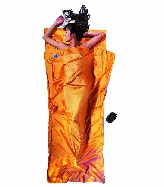 COCOON TravelSheet silkelagenpose - rektangulær, Sunset Yellow billede