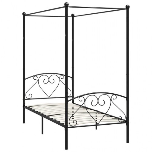 Himmelseng sengeramme 100 x 200 cm - metal, sort