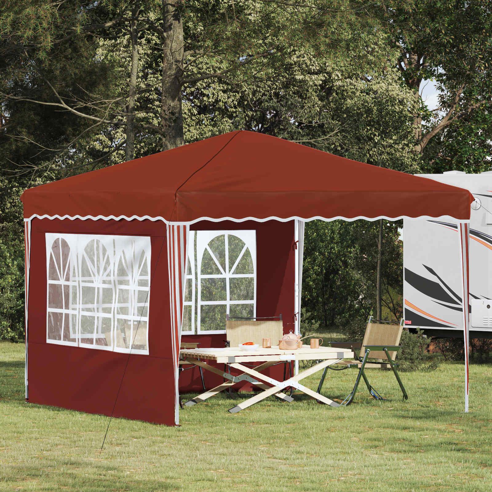 Pop-up Festtelt Terrakotta 288 x 288 x 245 cm Oxford stof billede