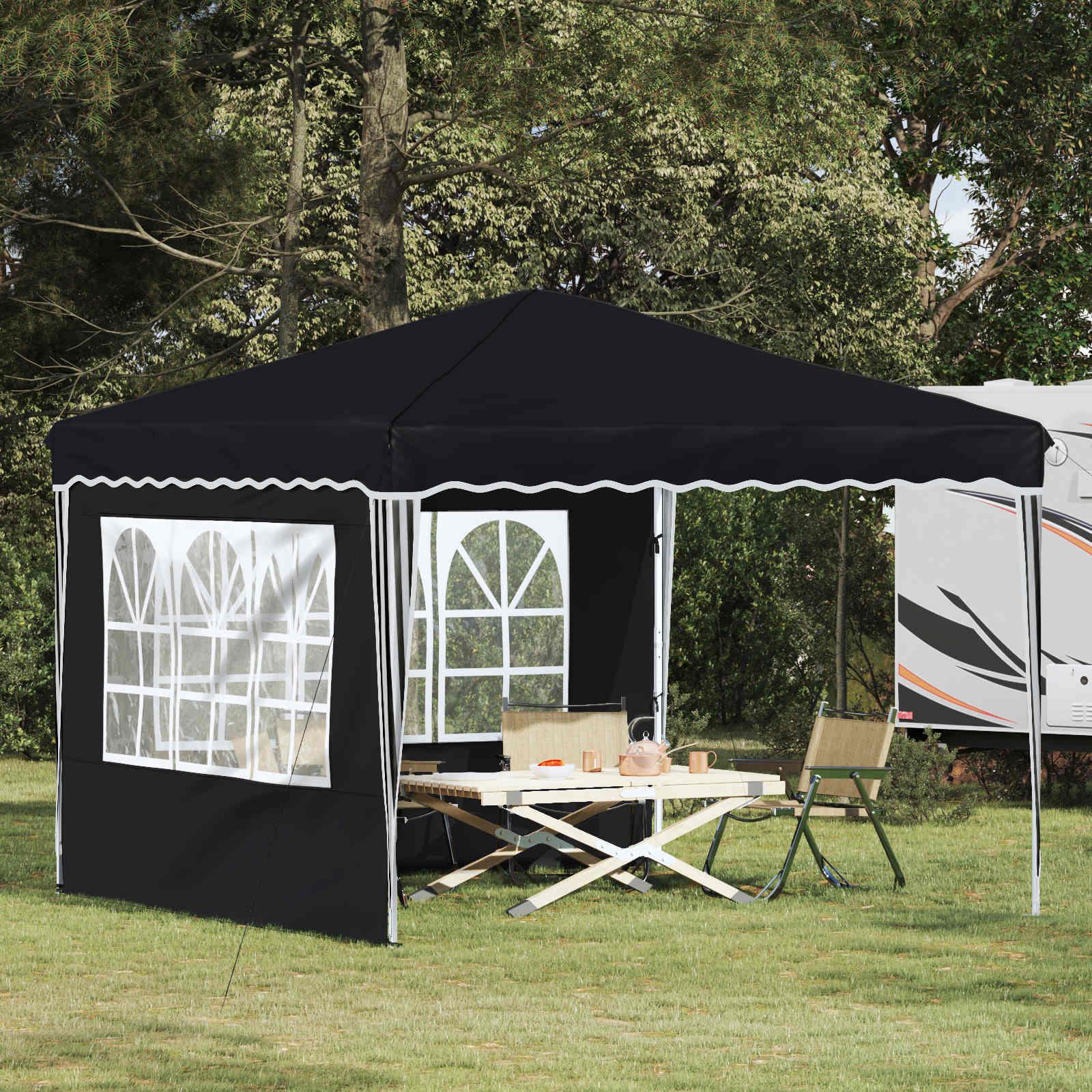 Pop-up Festtelt Antracit 288 x 288 x 245 cm Oxford stof billede