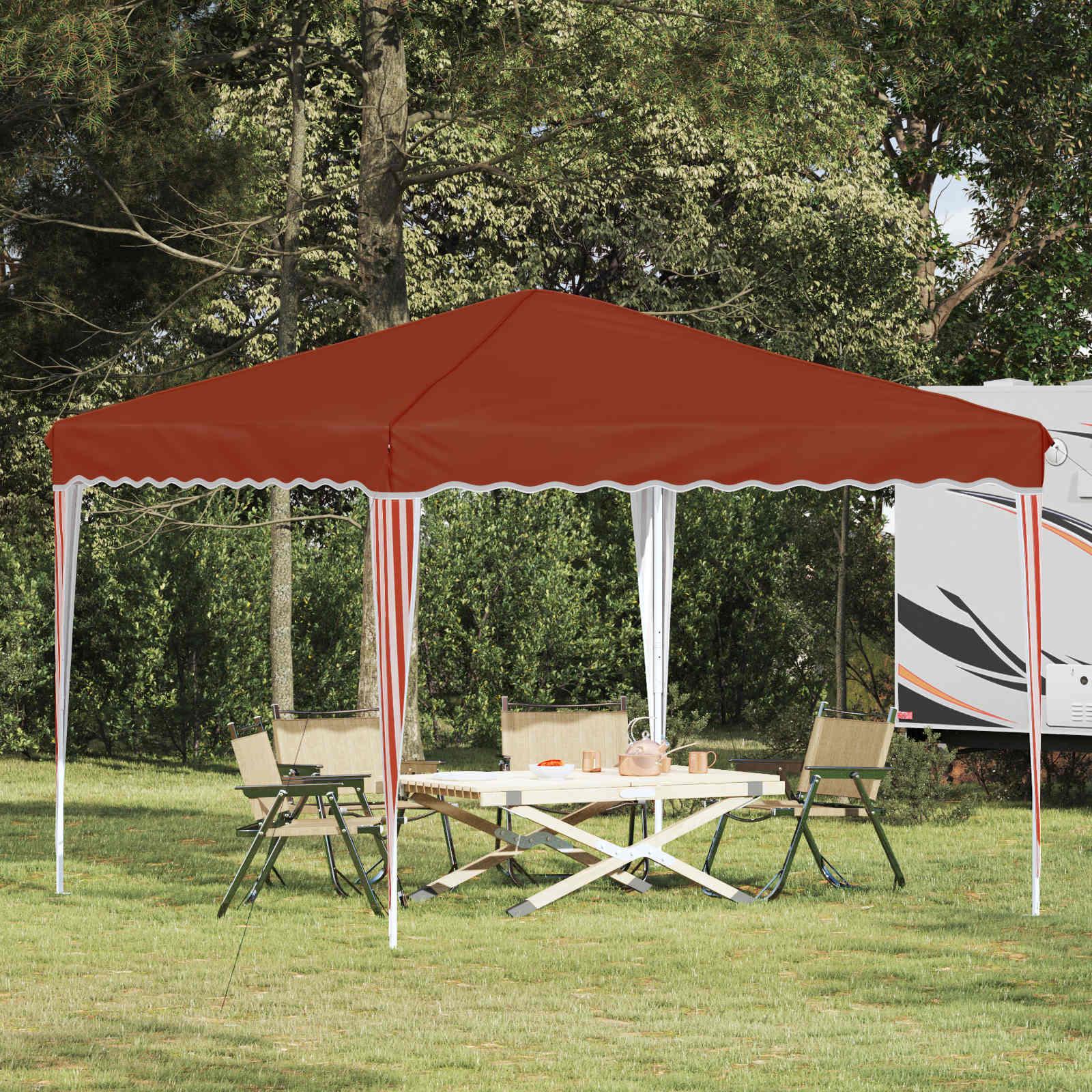 Pop-up Festtelt Terrakotta 288 x 288 x 245 cm Oxford stof billede