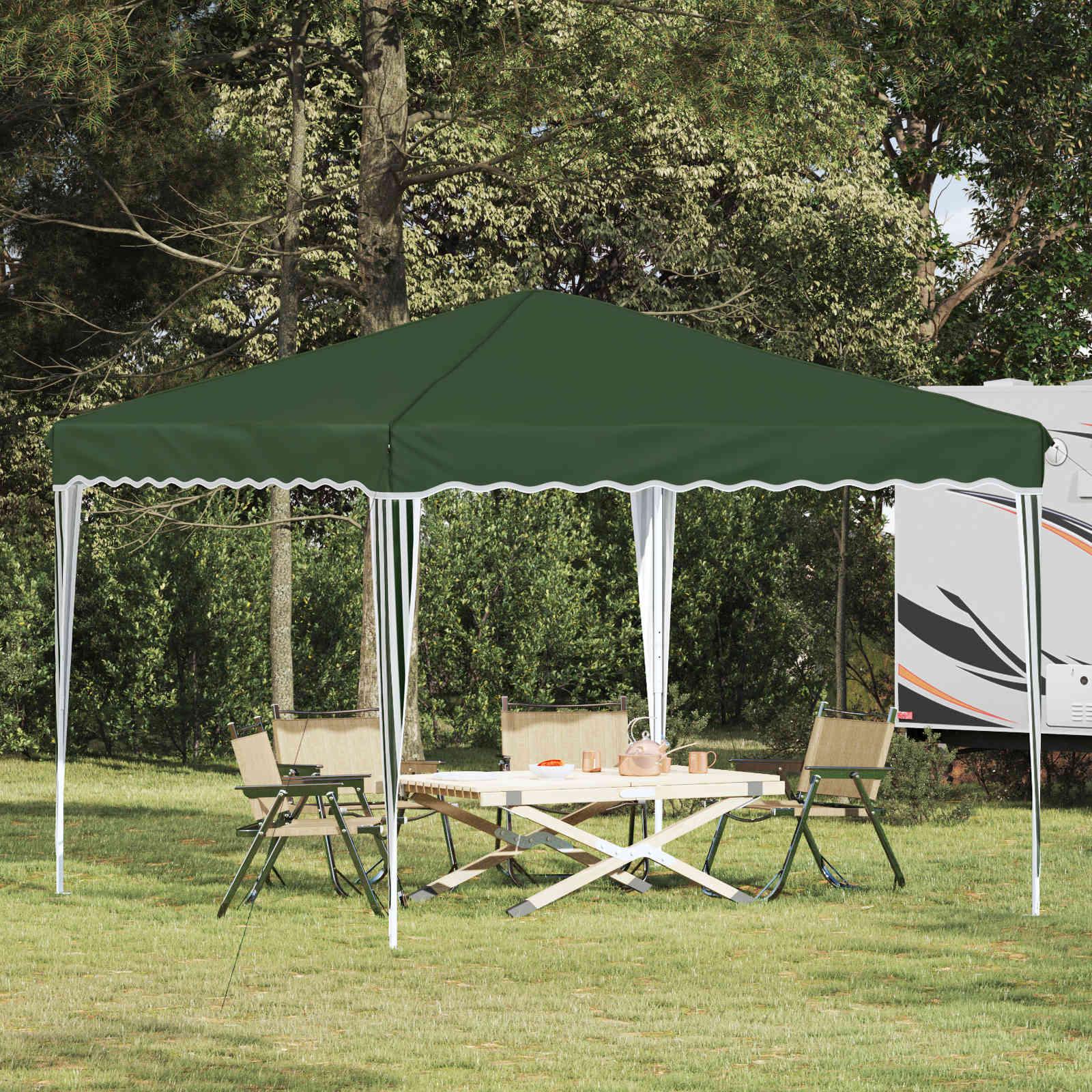Pop-up Festtelt Grøn 288 x 288 x 245 cm Oxford stof billede
