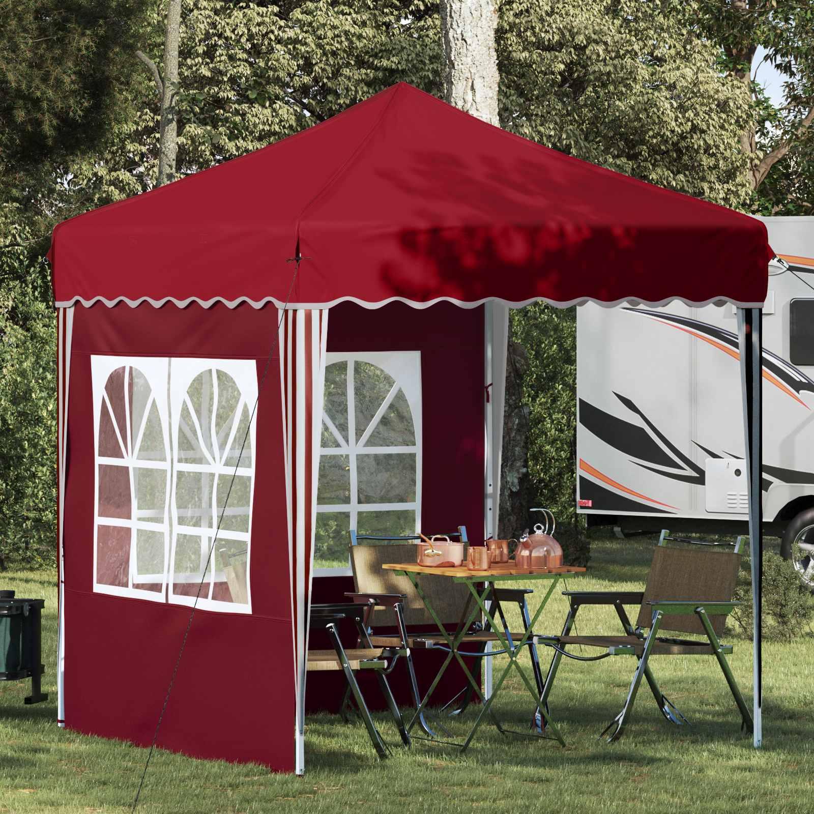 Pop-up Festtelt Bordeaux 195 x 195 x 245 cm billede