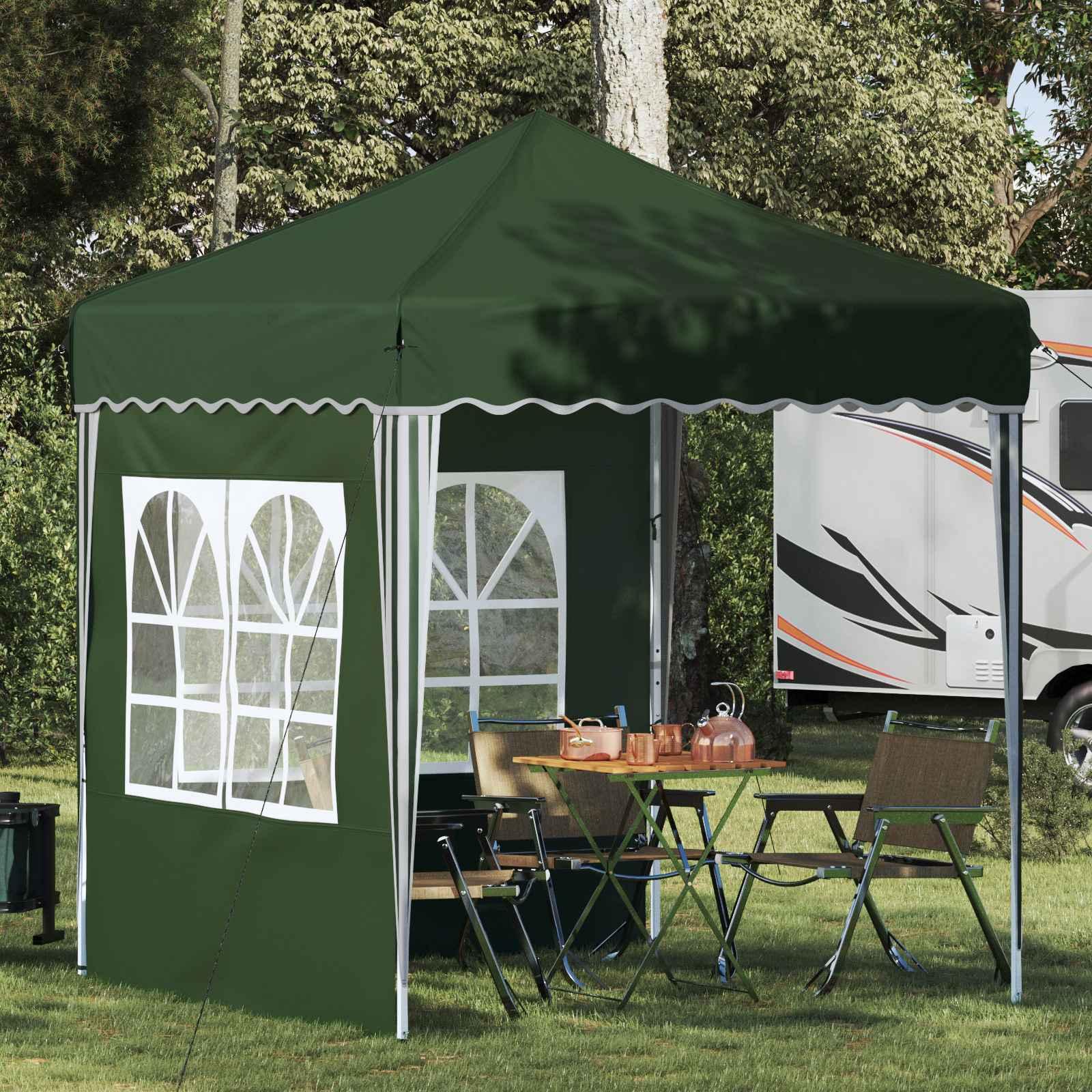 Pop-up Festtelt Grøn 195 x 195 x 245 cm Oxford stof billede