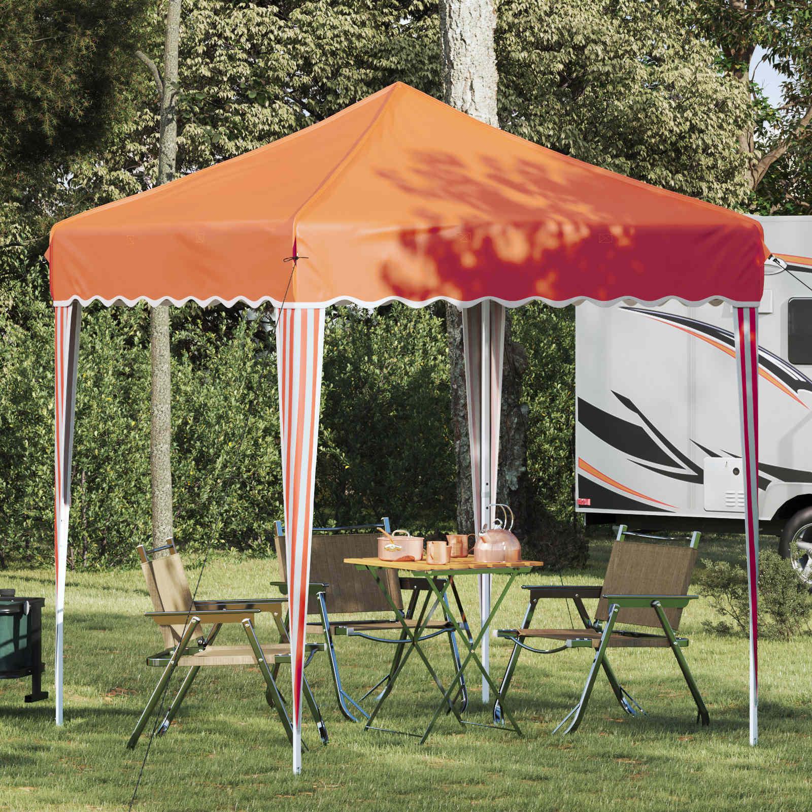 Pop-up Festtelt Orange 195 x 195 x 245 cm Oxford stof billede