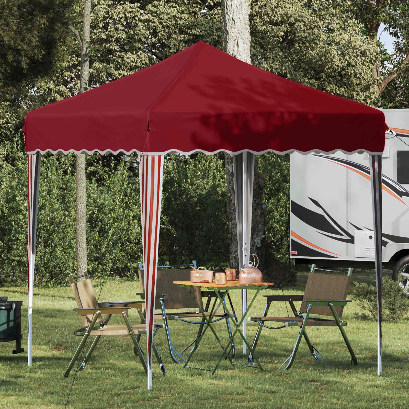 Pop-up Festtelt Bordeaux 195 x 195 x 245 cm Oxford stof billede