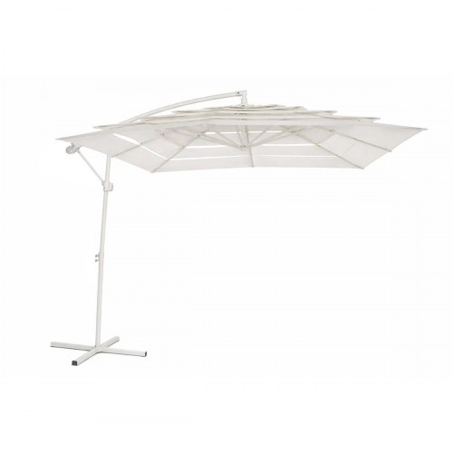 Parasol - hvid 250 x 250 cm med LED