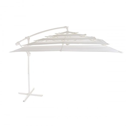 Parasol - hvid 250 x 250 cm med LED