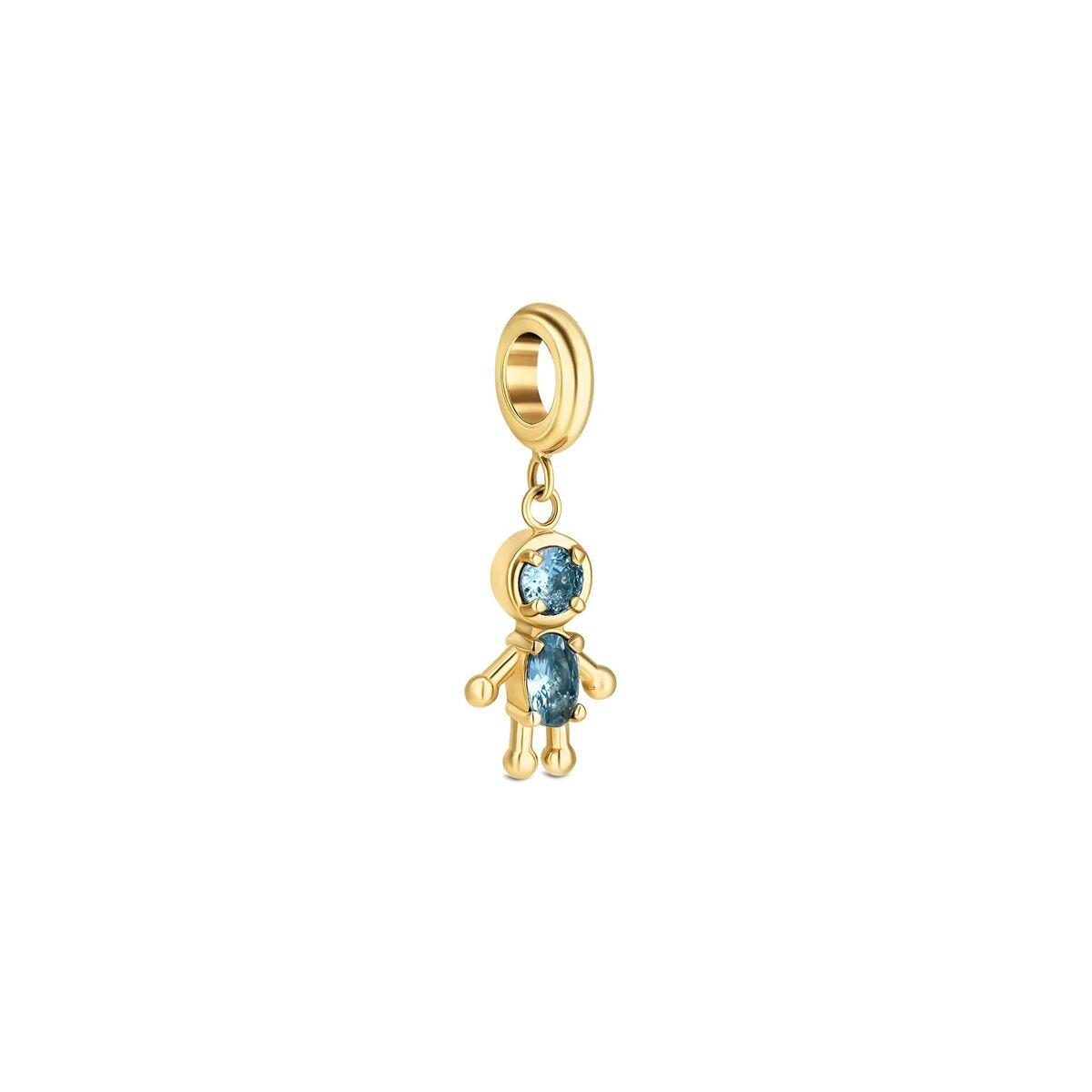 One Jewels OJEBC784 charm - blå/gylden vedhæng til armbånd og halskæde billede