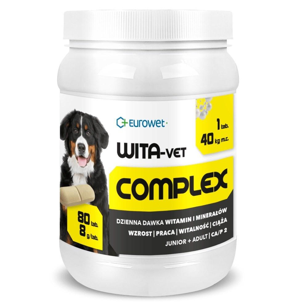 EUROWET Wita‑Vet Complex 8 g – kosttilskud til hunde, 80 tabletter billede