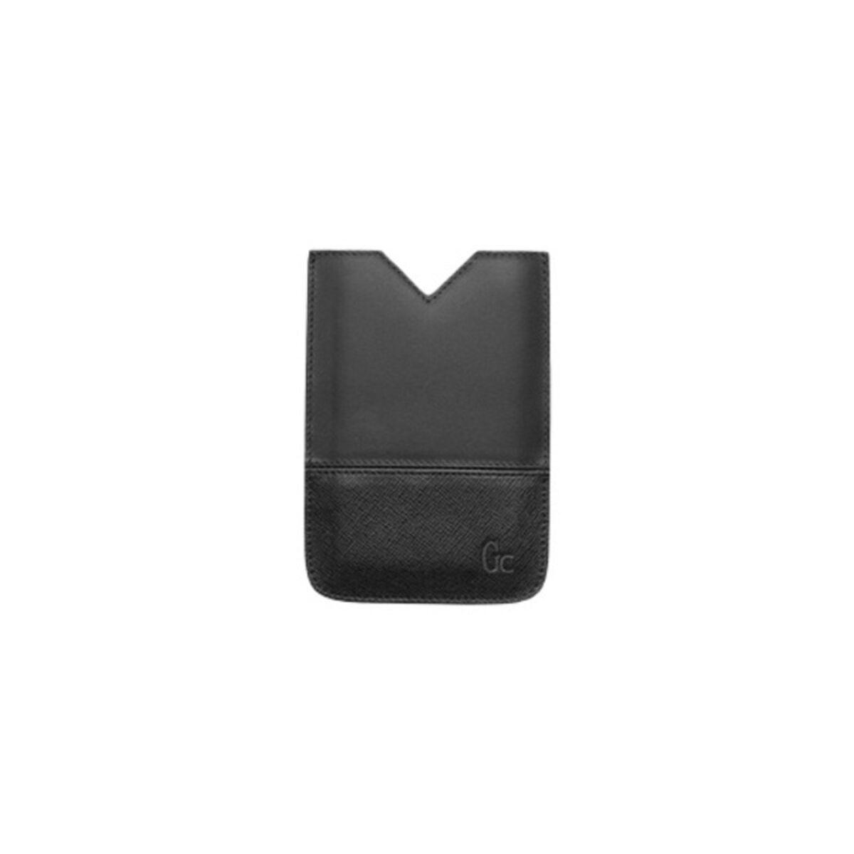 GC mobilcover til iPhone - læderetui, sort/multifarvet, 12 × 8 cm billede