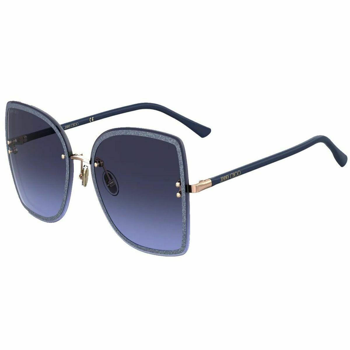 Jimmy Choo LETI/S solbriller til kvinder - blå sommerfuglform, UV400 billede
