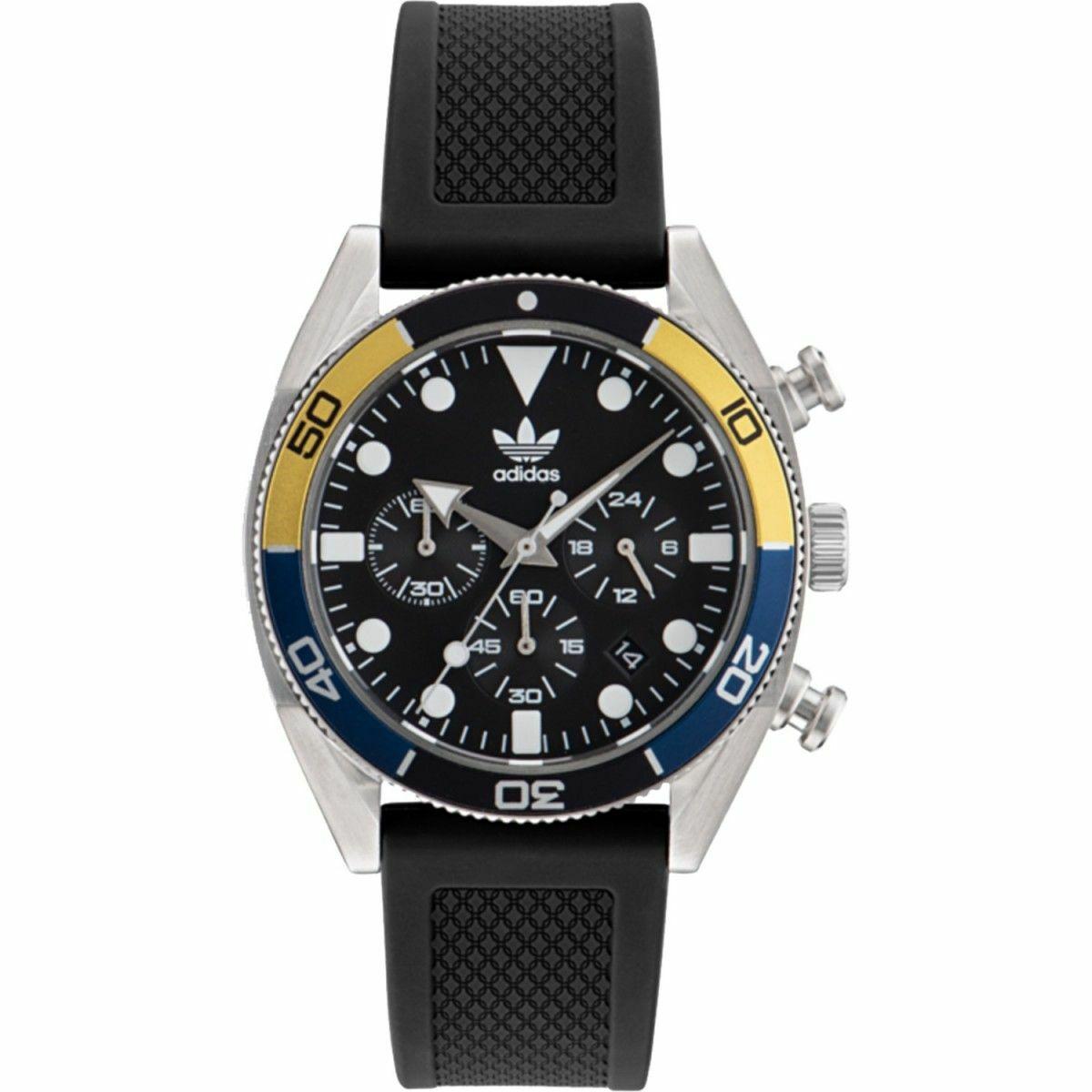 Adidas AOFH23003 herreur - sort silikonerem, 43 mm billede