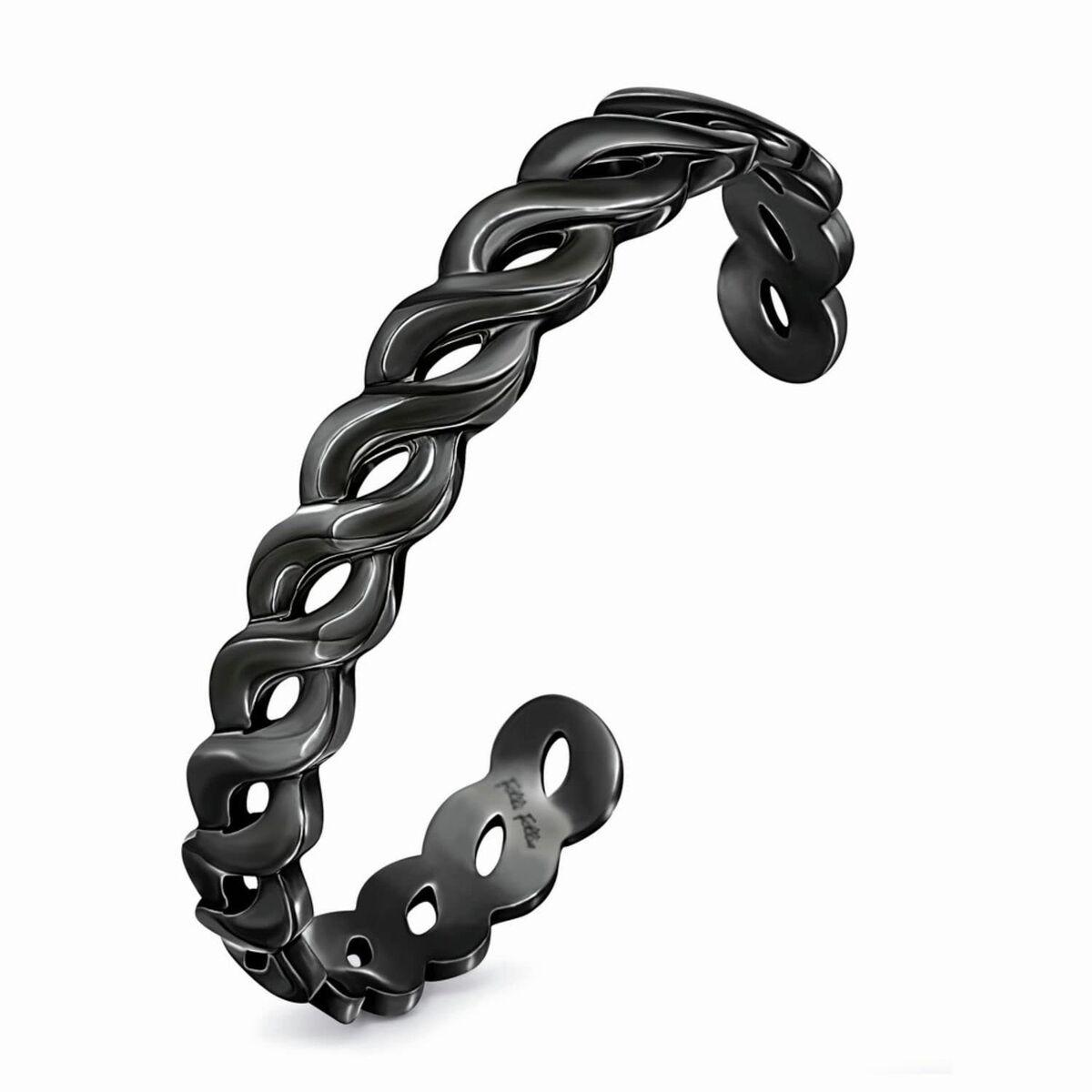 Armbånd til kvinder - sort stål, 17 cm (1B15T038) billede