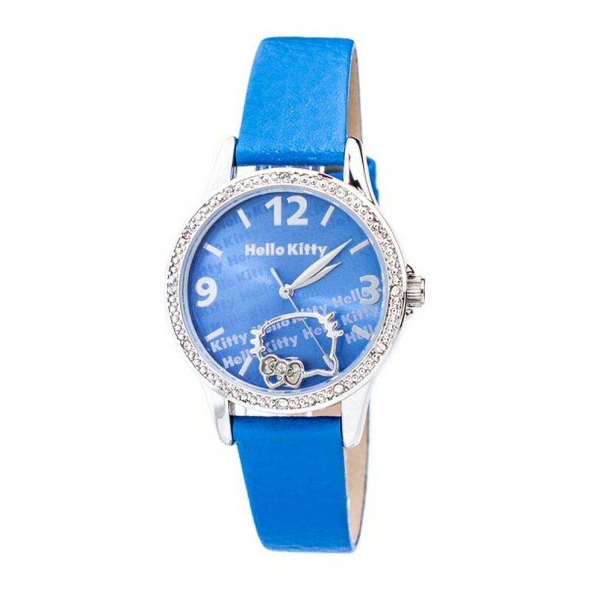 Hello Kitty hk7126ls-03 dameur - blå læderrem, 36 mm billede