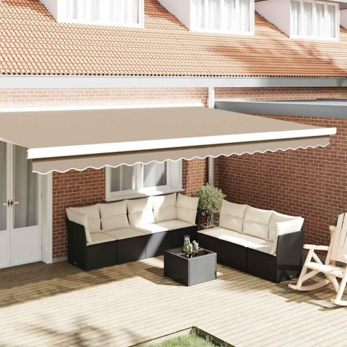 Markise kappa erstatning beige 480 x 20 cm i polyester