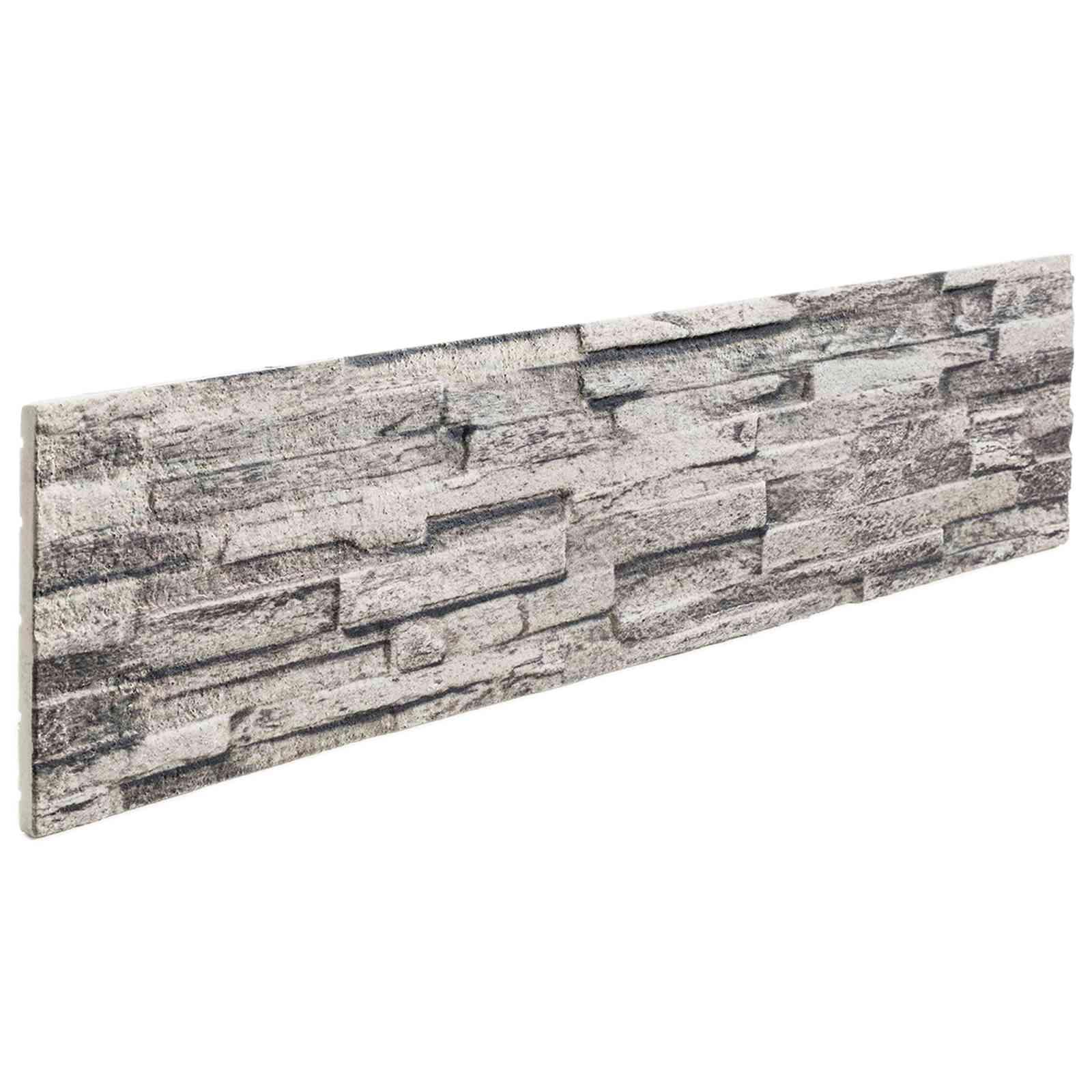 Vægpaneler 10 stk Lysegrå 100 x 25 cm EPS Skum billede