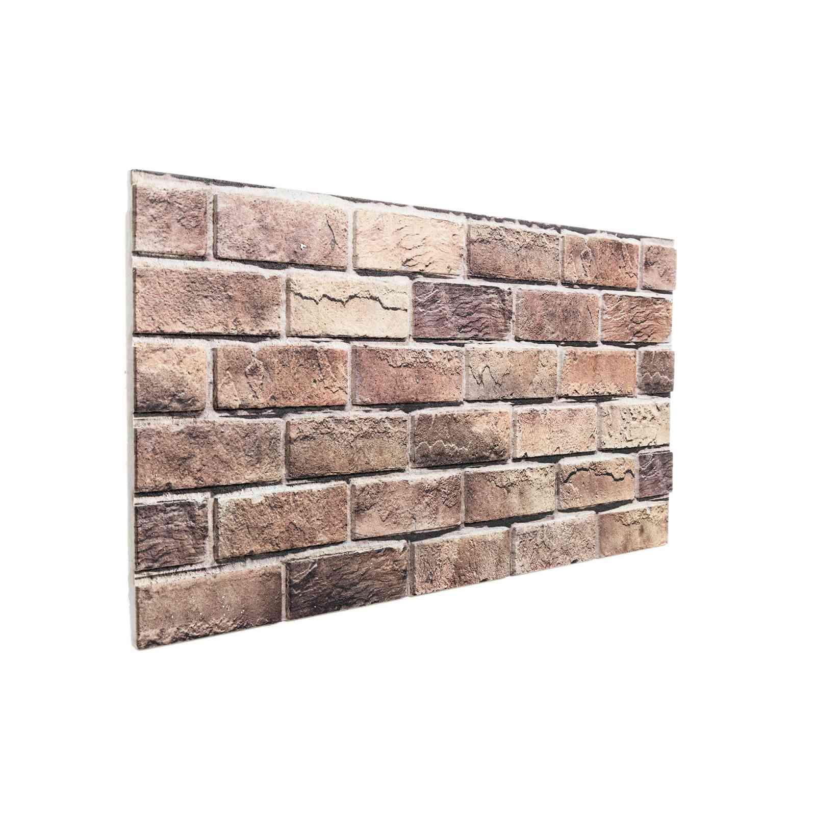 Vægpaneler 10 stk Brun og grå 100 x 50 cm EPS Skum billede
