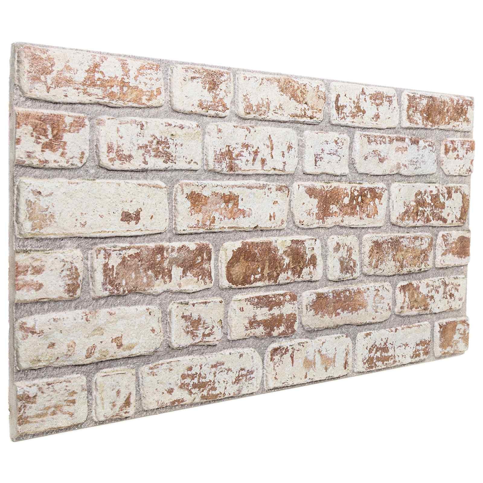 Vægpaneler 10 stk Rød og Hvid 100 x 50 cm EPS Skum billede