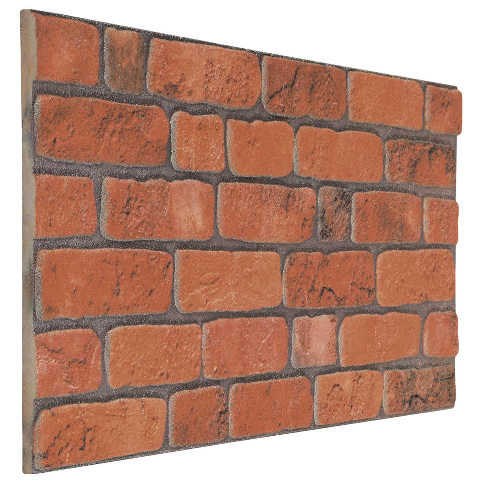 Vægpaneler 10 stk Terrakotta 100 x 50 cm EPS Skum billede