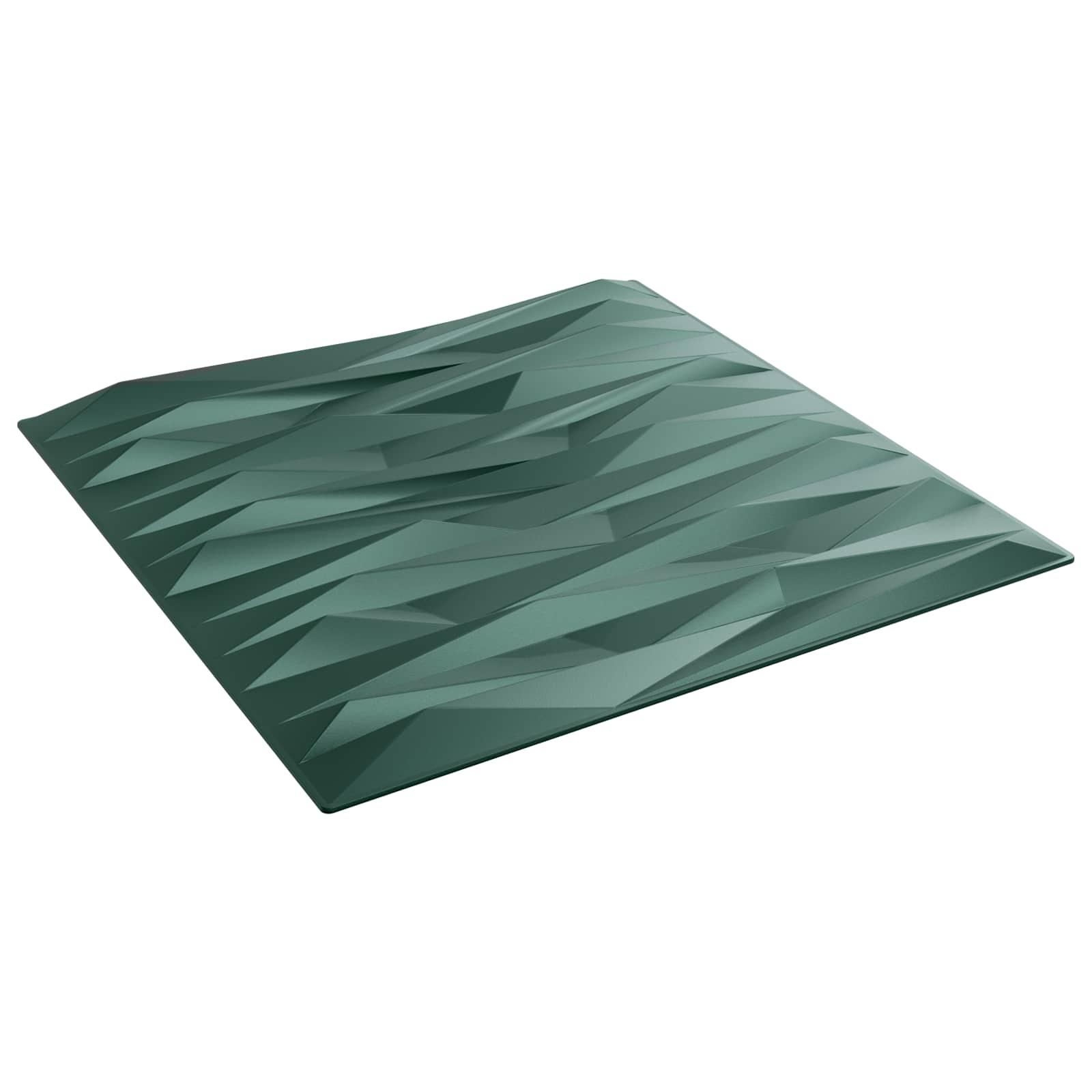 Vægpaneler 48 stk Stone Grøn 50 x 50 cm XPS Skum billede