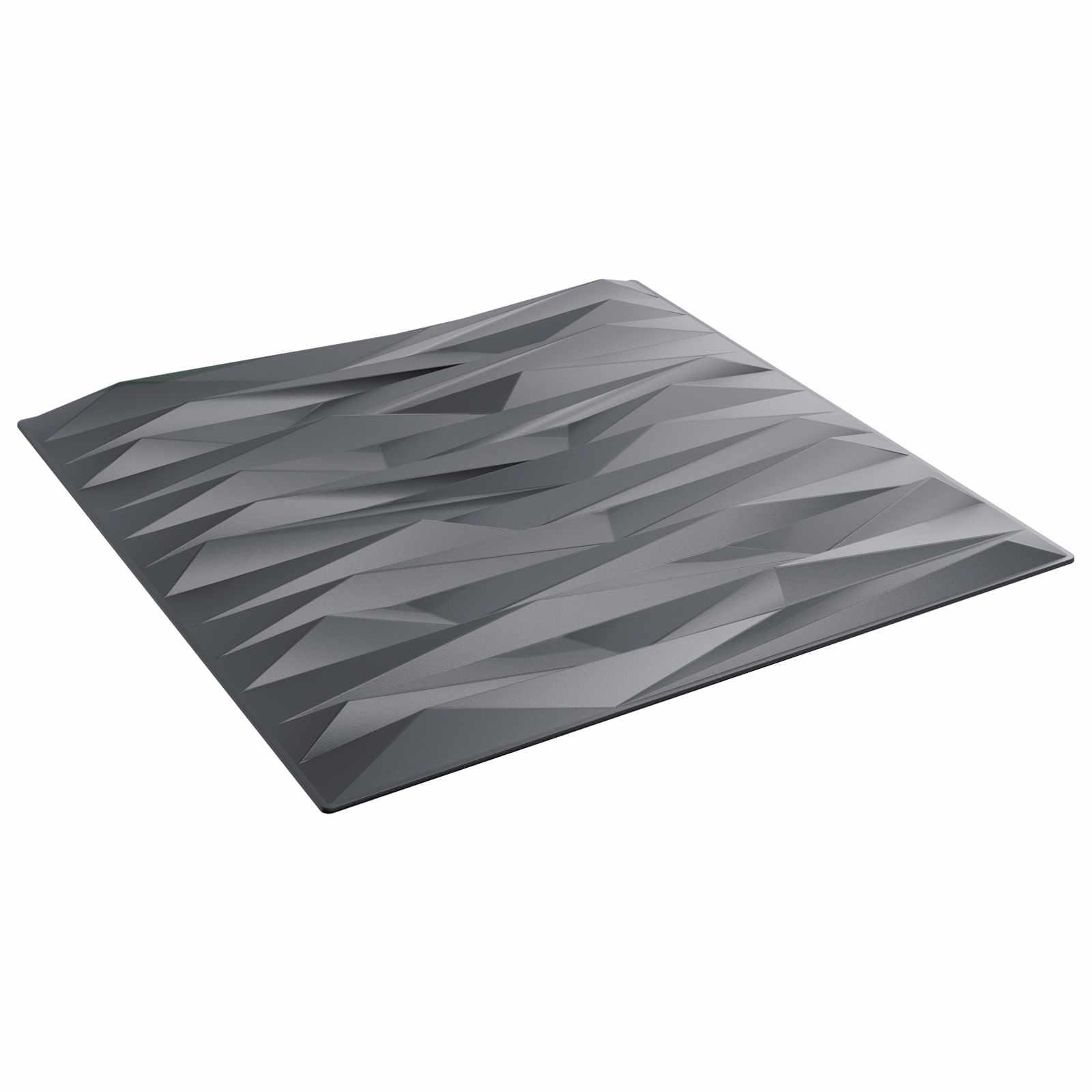 Vægpaneler 12 stk Sten grå 50 x 50 cm XPS Skum billede