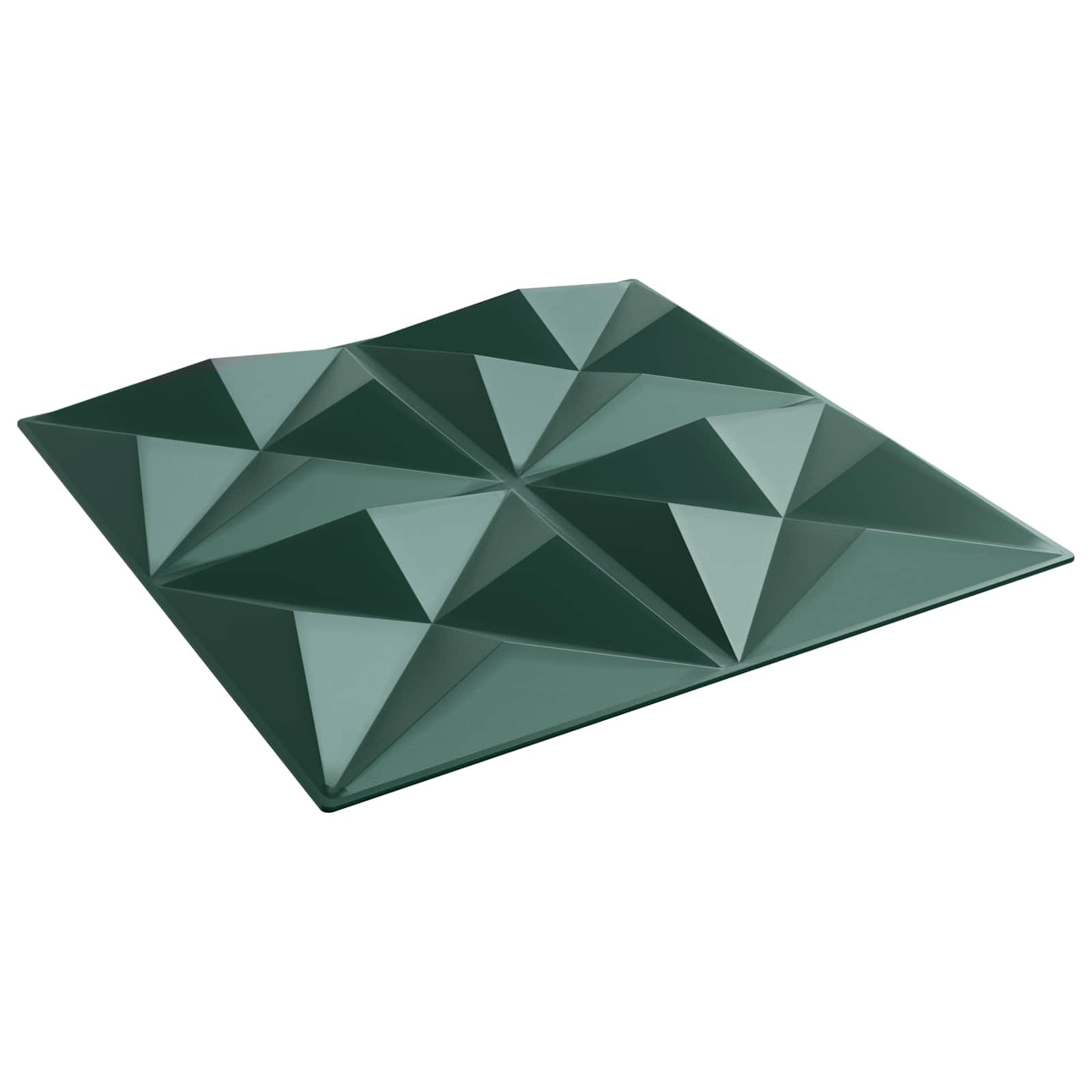 Vægpaneler 48 stk Origami Grøn 50 x 50 cm XPS Skum billede