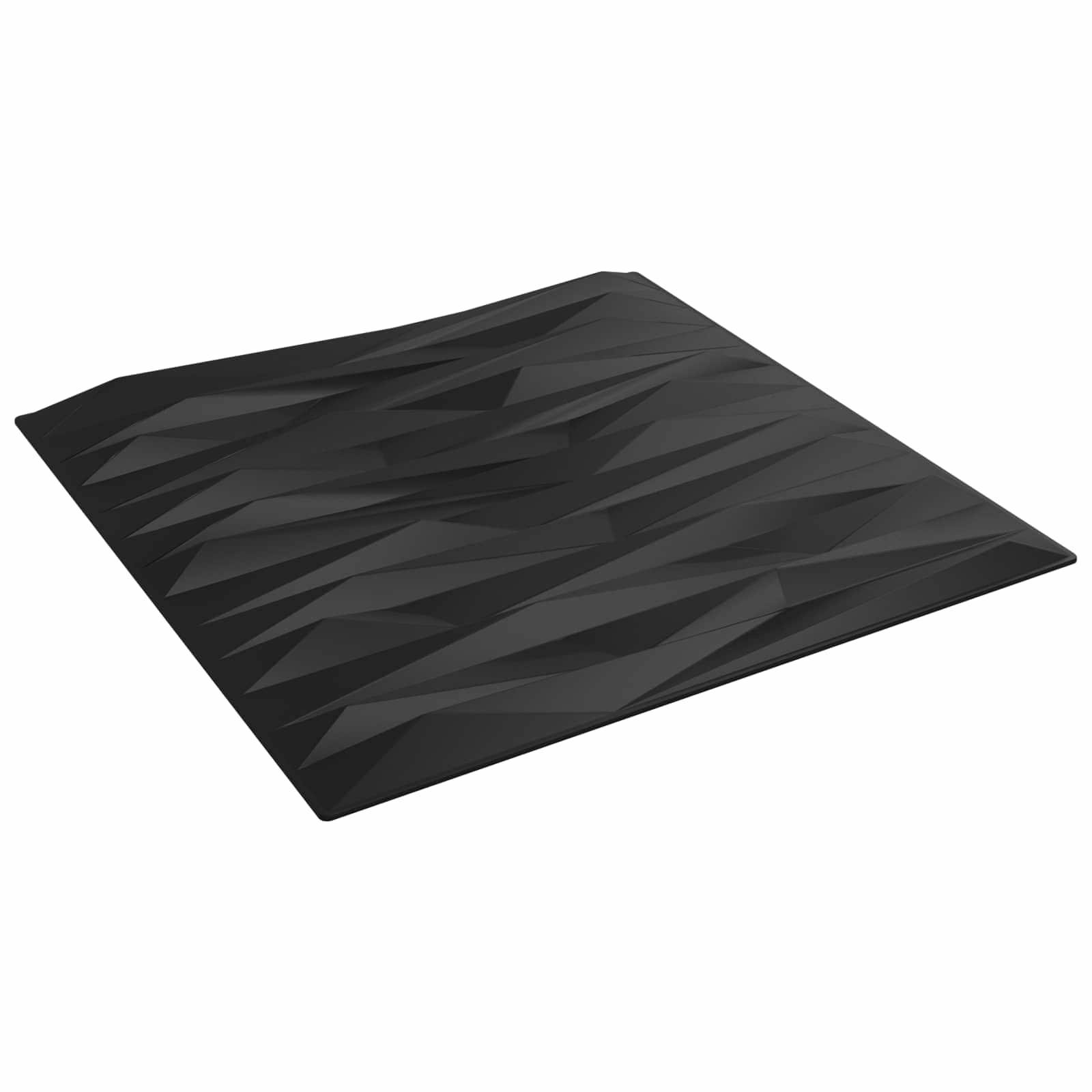 Vægpaneler 24 stk Sort Sten 50 x 50 cm XPS Skum billede