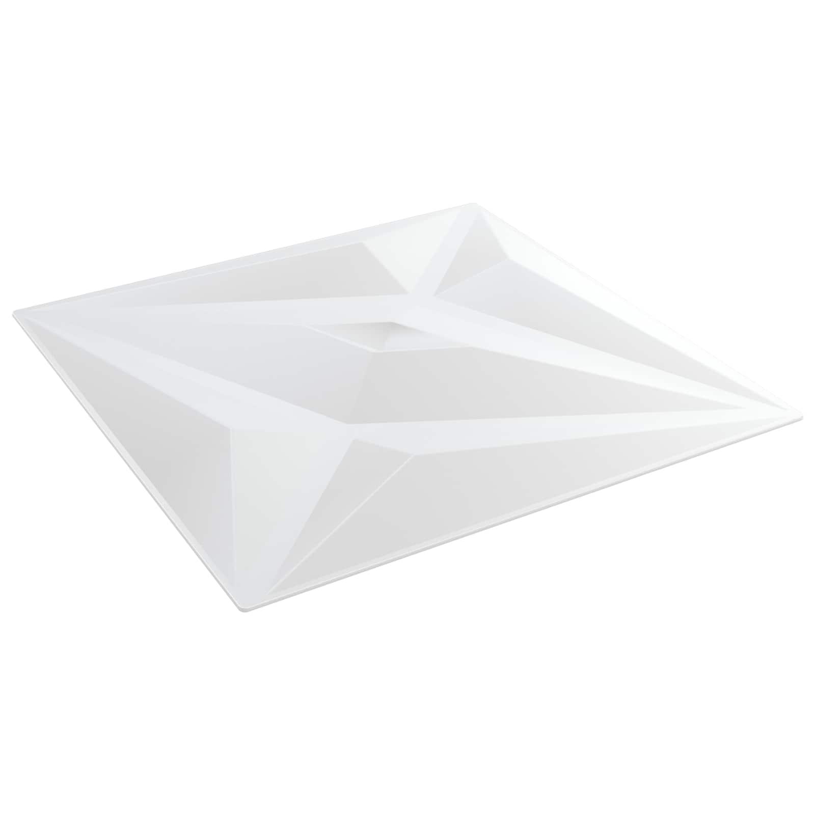 Vægpaneler Stjerne 24 stk Hvid Star 50 x 50 cm XPS Skum billede