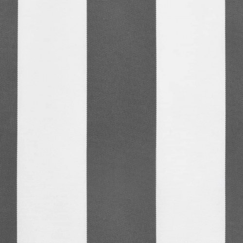 Volant til markise 4 m - stribet antracitgrå/hvid, 380 × 20 cm