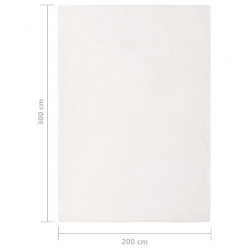 Gulvtæppe 200x300 cm kunstig kaninpels cremefarvet