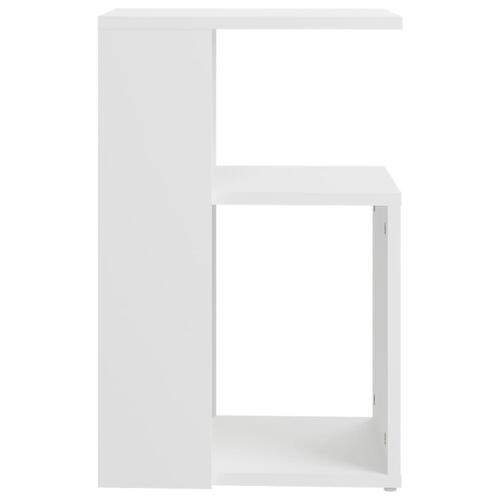 Sidebord 36x30x56 cm konstrueret træ hvid