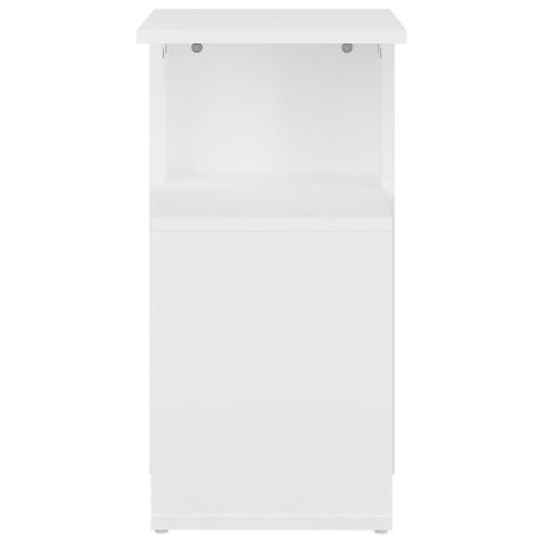 Sidebord 36x30x56 cm konstrueret træ hvid