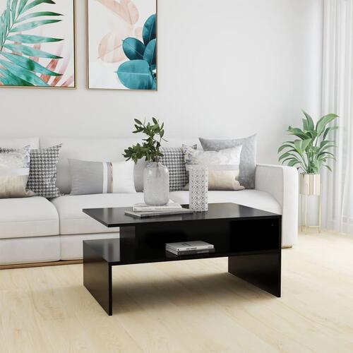 Sofabord 90x60x42,5 cm konstrueret træ sort