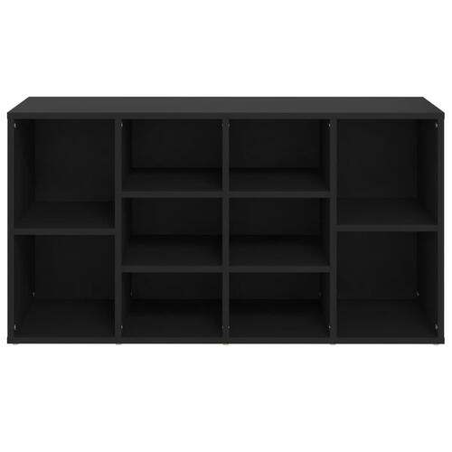 Skobænk 103x30x54,5 cm konstrueret træ sort