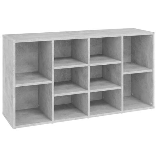 Skobænk 103x30x54,5 cm konstrueret træ betongrå
