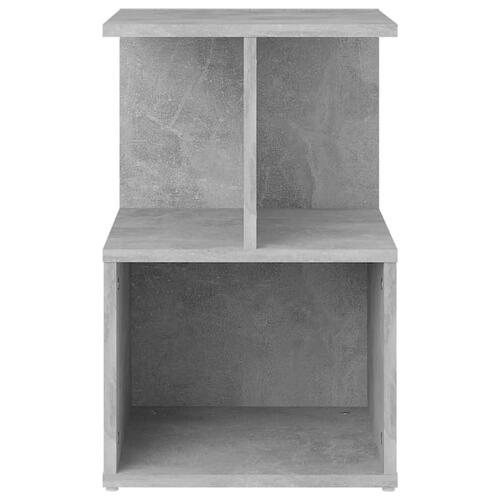 Sengebord 35x35x55 cm spånplade betongrå