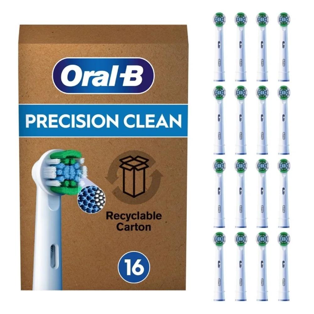 Oral-B Precision Clean børstehoveder - hvid, 16 stk
