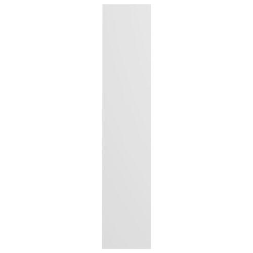 Væghængt skoreol 80x18x90 cm konstrueret træ hvid