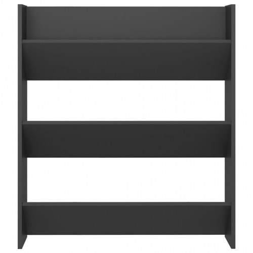 Væghængt skoskab 80x18x90 cm spånplade grå