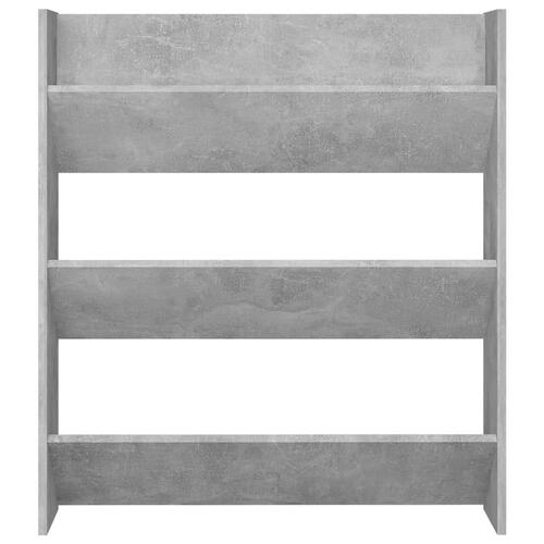Væghængt skoskab 80x18x90 cm spånplade betongrå