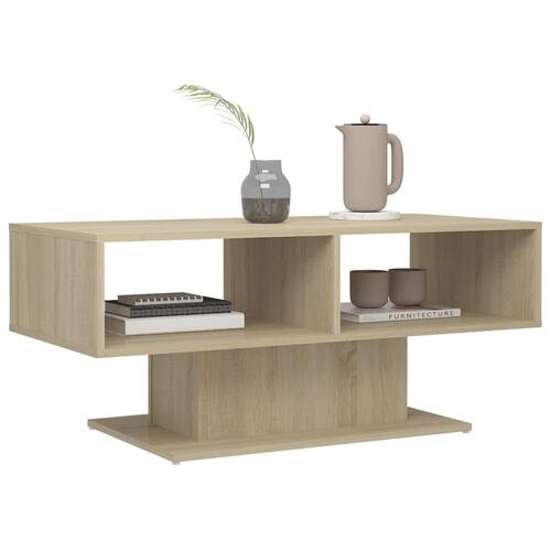 Sofabord 103,5x50x44,5 cm konstrueret træ sonoma-eg