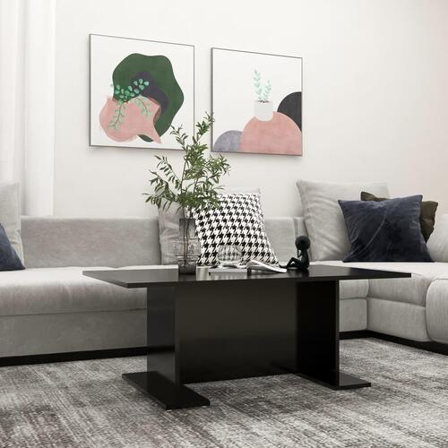 Sofabord 103,5x60x40 cm konstrueret træ sort