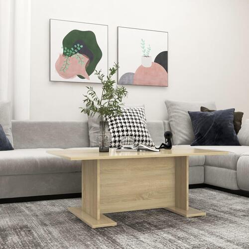 Sofabord 103,5x60x40 cm konstrueret træ sonoma-eg