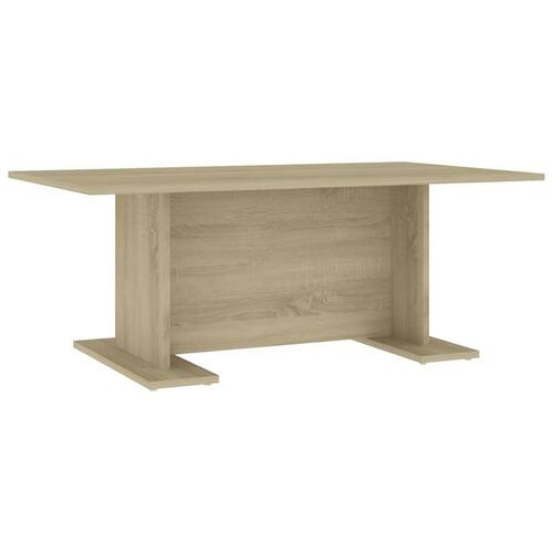 Sofabord 103,5x60x40 cm konstrueret træ hvid og sonoma-eg