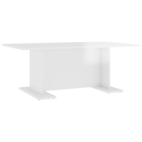 Sofabord 103,5x60x40 cm konstrueret træ hvid højglans