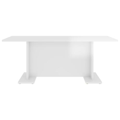 Sofabord 103,5x60x40 cm konstrueret træ hvid højglans