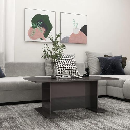 Sofabord 103,5x60x40 cm konstrueret træ grå højglans