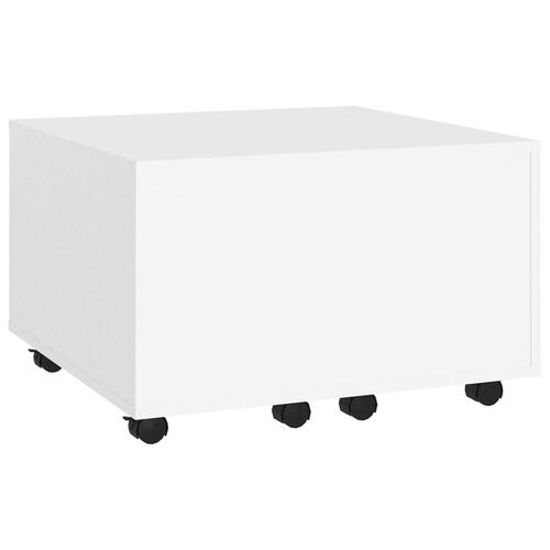 Sofabord 60x60x38 cm konstrueret træ hvid